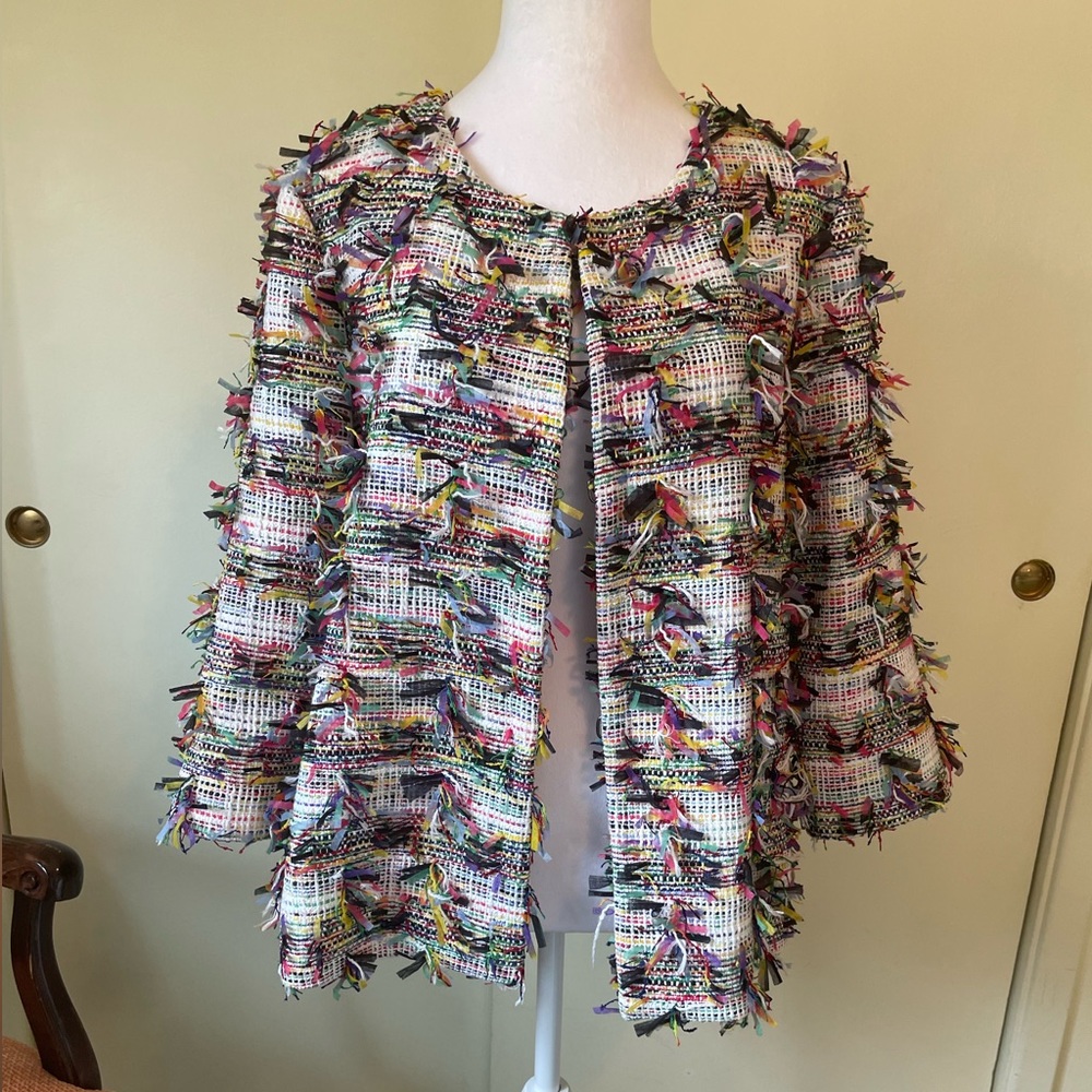 Women’s Blazer by Patty Kim in flared style with Multi-colored fabric